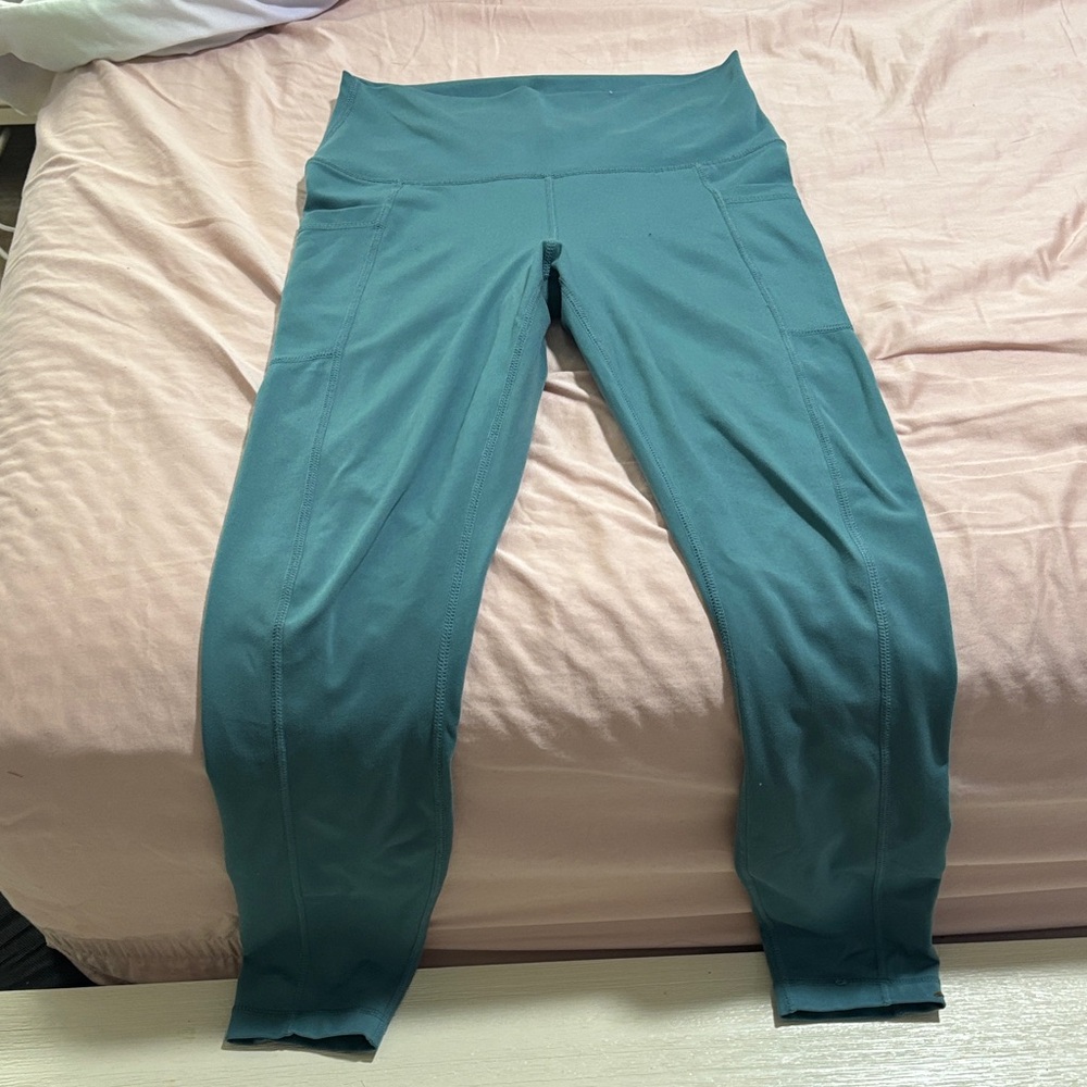 Teal High-Waisted Leggings